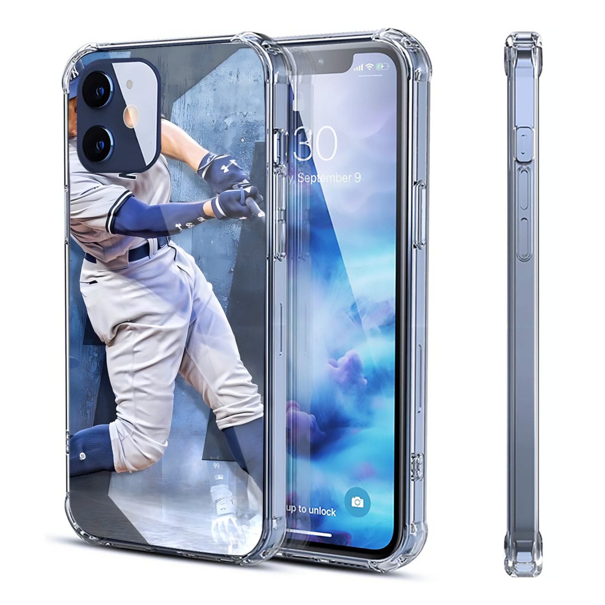 Aaron Judge 40 Home Runs 1 Clear IPhone 12 Case – Soft TPU With UV Print – Enhanced Drop Protection, Precise Fit, Anti-Fingerprint, Customizable Design, Scratch-Resistant, Yellow-Resistant